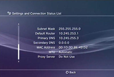 how to get the ps3 mac address wirelessly