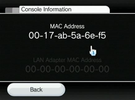 find the mac adress for an xbox 360