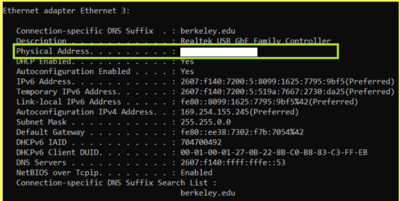 get a mac address for xbox 360